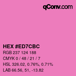 Color code: HEX #ED7CBC | qconv.com