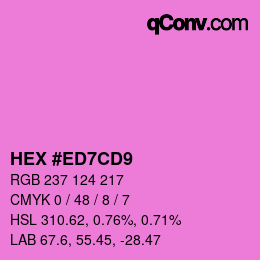 Color code: HEX #ED7CD9 | qconv.com