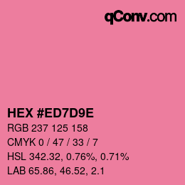 Color code: HEX #ED7D9E | qconv.com