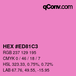 カラーコード: HEX #ED81C3 | qconv.com