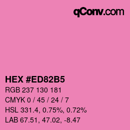 Color code: HEX #ED82B5 | qconv.com