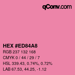 カラーコード: HEX #ED84A8 | qconv.com