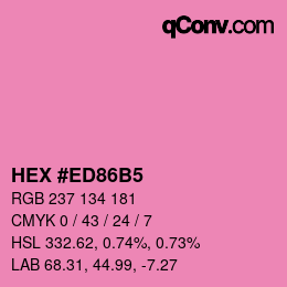 Color code: HEX #ED86B5 | qconv.com