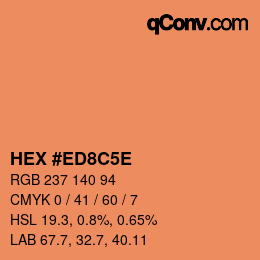 Farbcode: HEX #ED8C5E | qconv.com