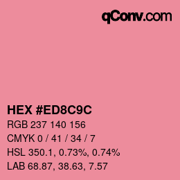 Color code: HEX #ED8C9C | qconv.com