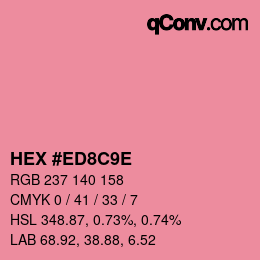 カラーコード: HEX #ED8C9E | qconv.com