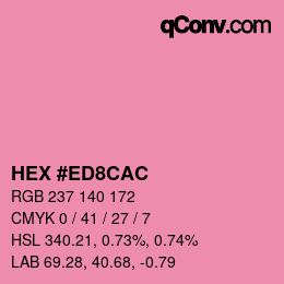 カラーコード: HEX #ED8CAC | qconv.com
