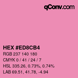 Color code: HEX #ED8CB4 | qconv.com
