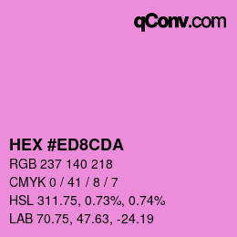 Color code: HEX #ED8CDA | qconv.com