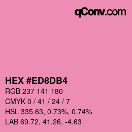 Color code: HEX #ED8DB4 | qconv.com
