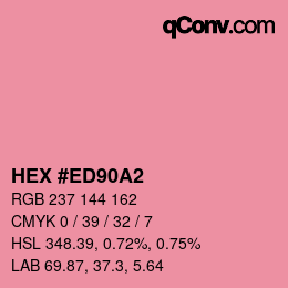 Color code: HEX #ED90A2 | qconv.com