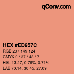 Color code: HEX #ED957C | qconv.com