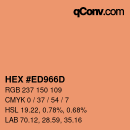 カラーコード: HEX #ED966D | qconv.com