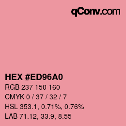 Color code: HEX #ED96A0 | qconv.com