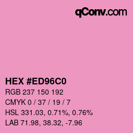 Color code: HEX #ED96C0 | qconv.com