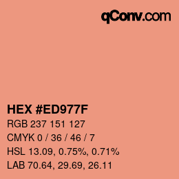 Farbcode: HEX #ED977F | qconv.com