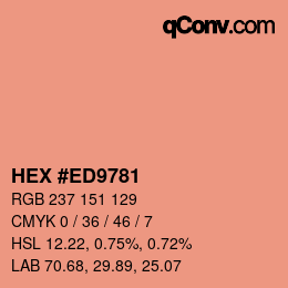 カラーコード: HEX #ED9781 | qconv.com