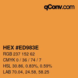 Color code: HEX #ED983E | qconv.com