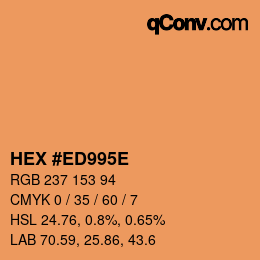 Color code: HEX #ED995E | qconv.com