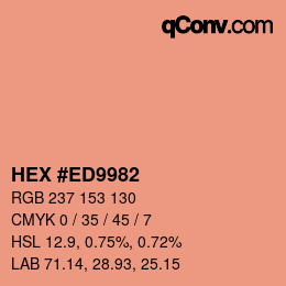颜色代码: HEX #ED9982 | qconv.com