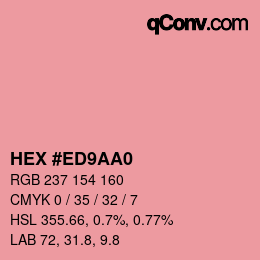 Color code: HEX #ED9AA0 | qconv.com