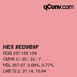 カラーコード: HEX #ED9B9F | qconv.com