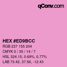 Color code: HEX #ED9BCC | qconv.com