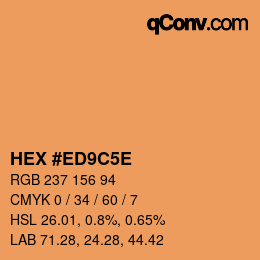 Código de color: HEX #ED9C5E | qconv.com