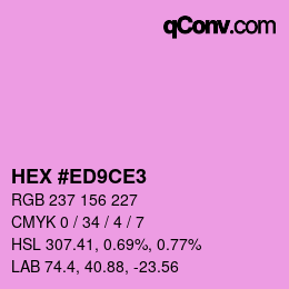 Color code: HEX #ED9CE3 | qconv.com