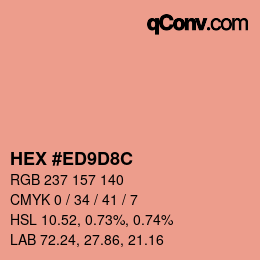 Color code: HEX #ED9D8C | qconv.com