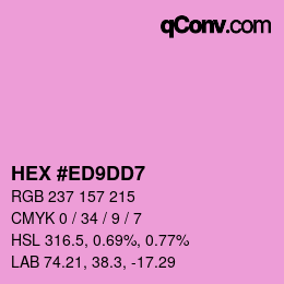 Color code: HEX #ED9DD7 | qconv.com