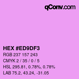 Color code: HEX #ED9DF3 | qconv.com