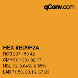 カラーコード: HEX #ED9F2A | qconv.com