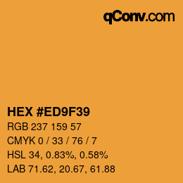 Color code: HEX #ED9F39 | qconv.com