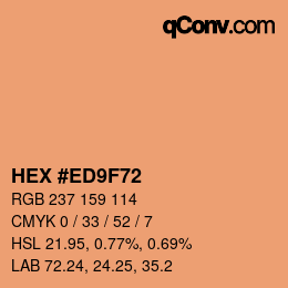 カラーコード: HEX #ED9F72 | qconv.com