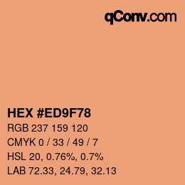 颜色代码: HEX #ED9F78 | qconv.com