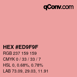Color code: HEX #ED9F9F | qconv.com