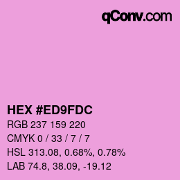 颜色代码: HEX #ED9FDC | qconv.com
