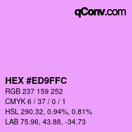 カラーコード: HEX #ED9FFC | qconv.com