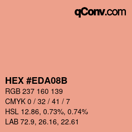 Farbcode: HEX #EDA08B | qconv.com