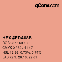 Farbcode: HEX #EDA08B | qconv.com