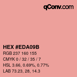 Color code: HEX #EDA09B | qconv.com
