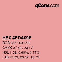 Color code: HEX #EDA09E | qconv.com