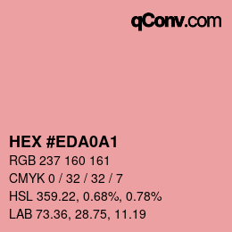 Color code: HEX #EDA0A1 | qconv.com