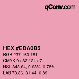 カラーコード: HEX #EDA0B5 | qconv.com