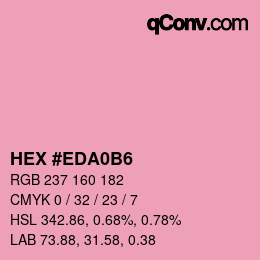 カラーコード: HEX #EDA0B6 | qconv.com