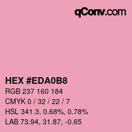 Color code: HEX #EDA0B8 | qconv.com