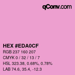 Color code: HEX #EDA0CF | qconv.com