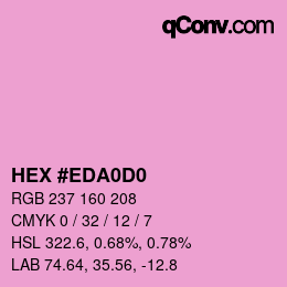 カラーコード: HEX #EDA0D0 | qconv.com
