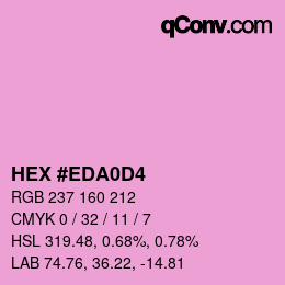 カラーコード: HEX #EDA0D4 | qconv.com